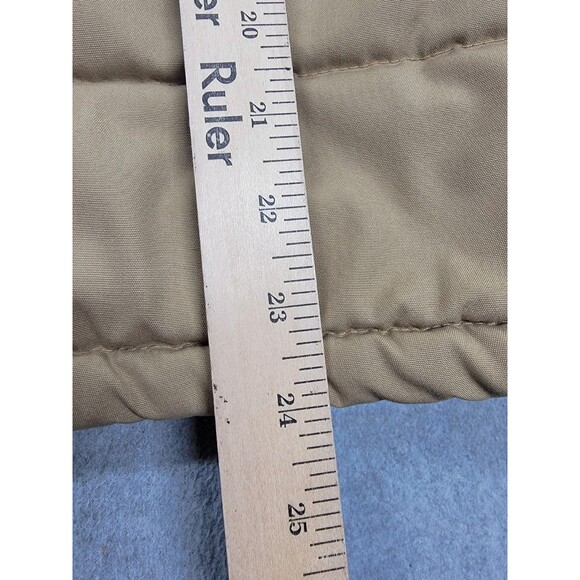 Vintage J C Penney Vest Mens M Brown  Full Zip Pockets Outdoor Puffer 80s - Picture 12 of 13